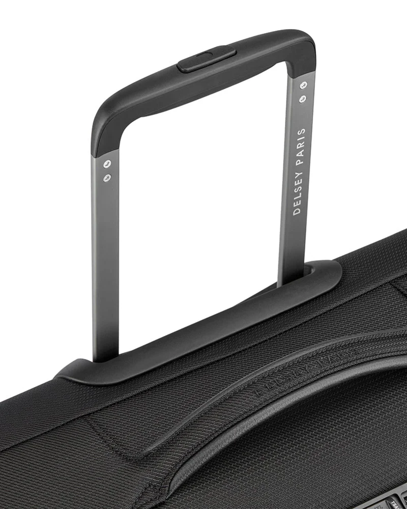 DELSEY Paris  montmartre 3.0, 70 cm 4 double wheeled expandable check-in trolley case - black  | Best Price UAE